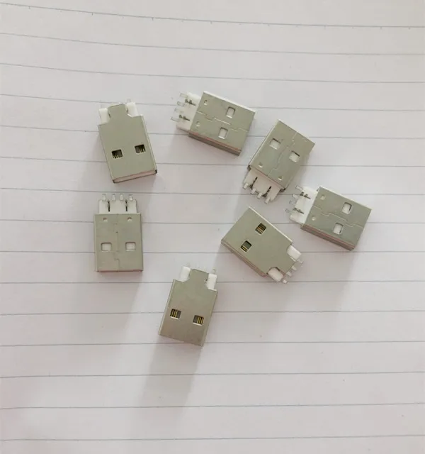 Горячая Распродажа USB 2,0 A Тип Штекерный разъем 4 Pin SMT металлический крючок с замком USB для вейпа электронной сигареты вейпа