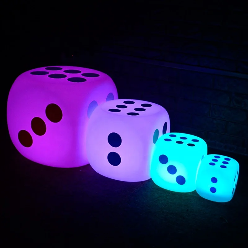 KUDE Беспроводной СВЕТОДИОДНЫЙ стул для игральных костей светодиодный кубический с дистанционным управлением ночное освещение IP65 Водонепроницаемый многоцветный