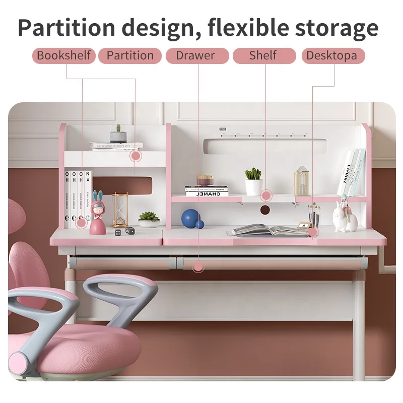New Model and Design Adjustable Ergonomic 3-18 Years Old Reading Table Kids Study Desk Table