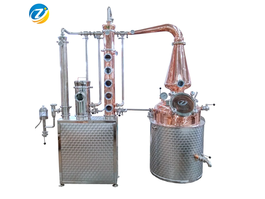 Gin distillation electric copper pot still 100l distiller alcohol machine