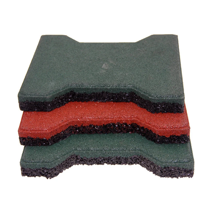Variety Outdoor Rubber Brick Rubber Flooring Brick for Backyard Interlocking Rubber Paver