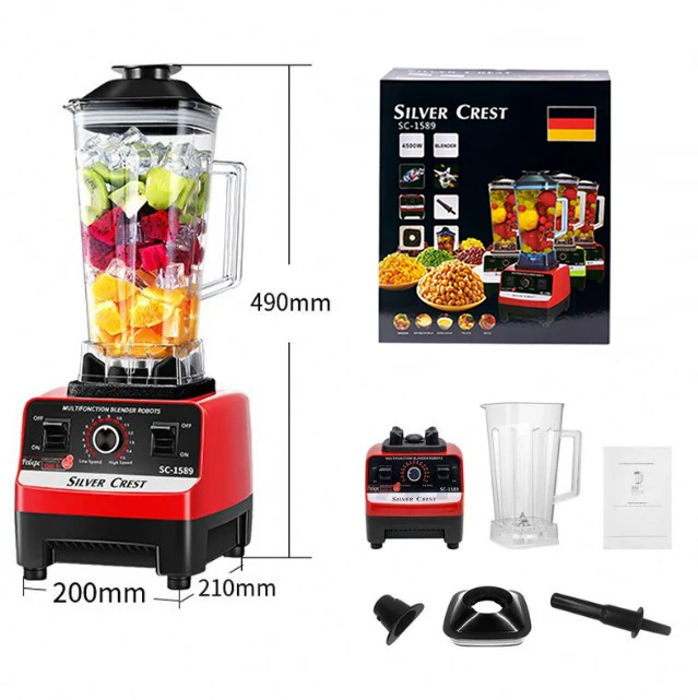 hot sell 2 in 1 heavy duty Commercial kitchen household fresh fruit juicer electrical silver crest smoothie mixer blender