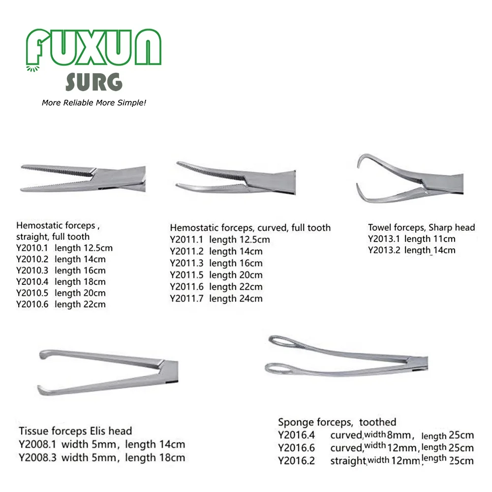 ENT Basic Surgical  Instruments Ear Elis Head Towel Hemostatic Tissue Foreign Body Forceps