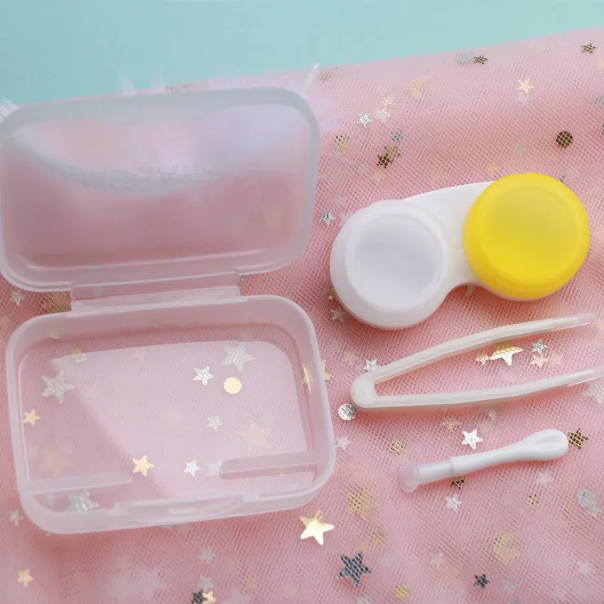 Novmas Ins Fashion Colorful Contact Lens Case Portable Clear Travel Box For Eye Lenses