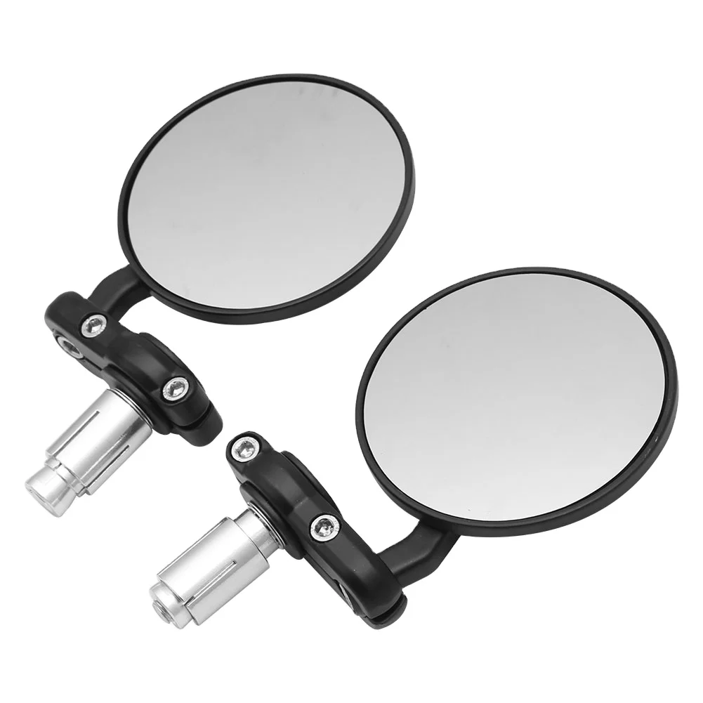 22mm Universal Motorcycle Mirror Aluminum Black Handle Bar End Rearview Side Mirrors Motor Accessories