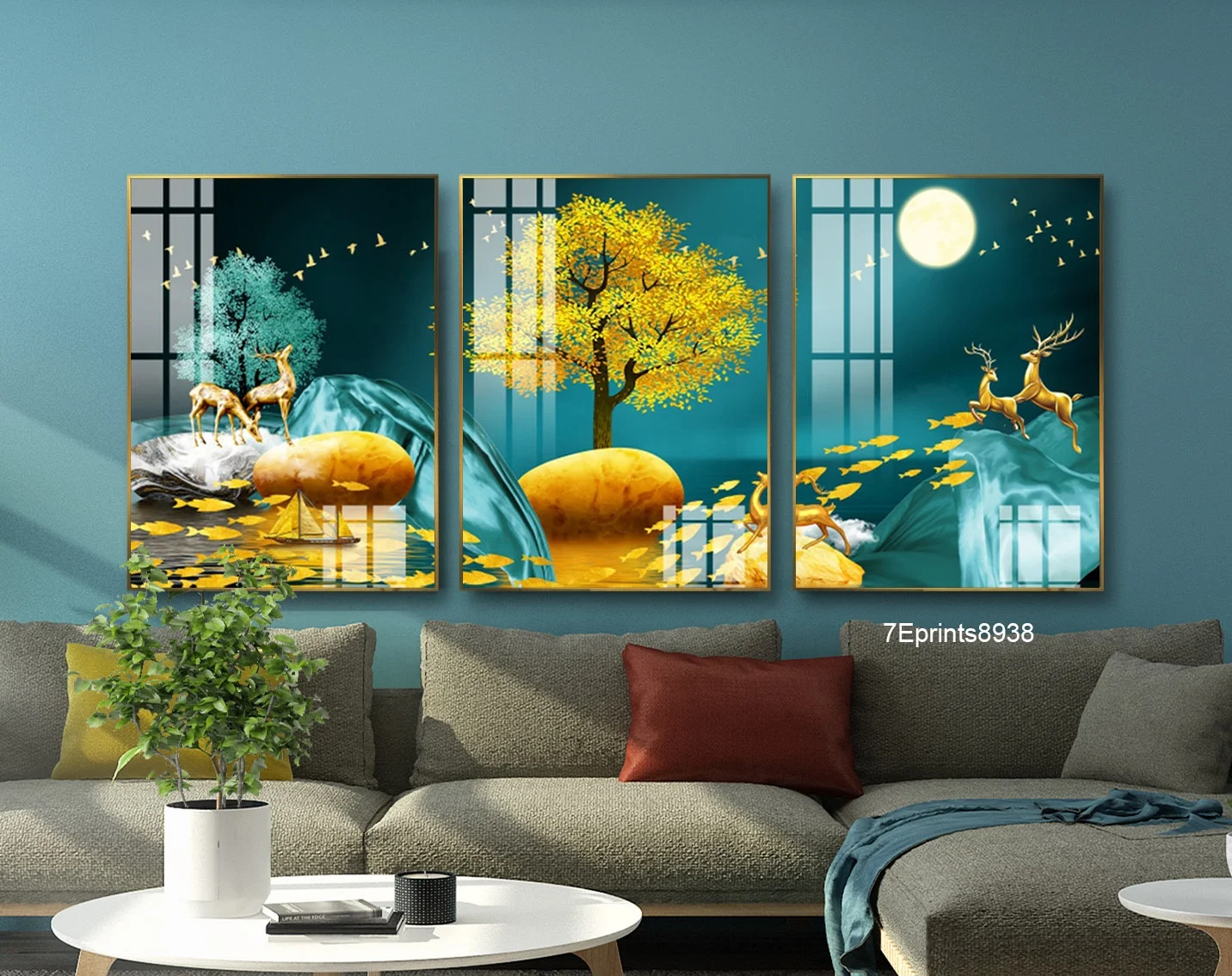 Индивидуальные HD УФ печать акриловая настенная художественная алюминиевая рамка картина из смолы