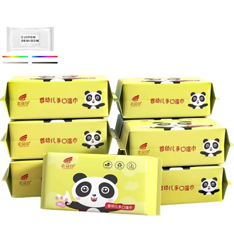 Free Sample Wholesale Oem Custom 40/60/80pcs Cleaning Pampering Baby Wipes