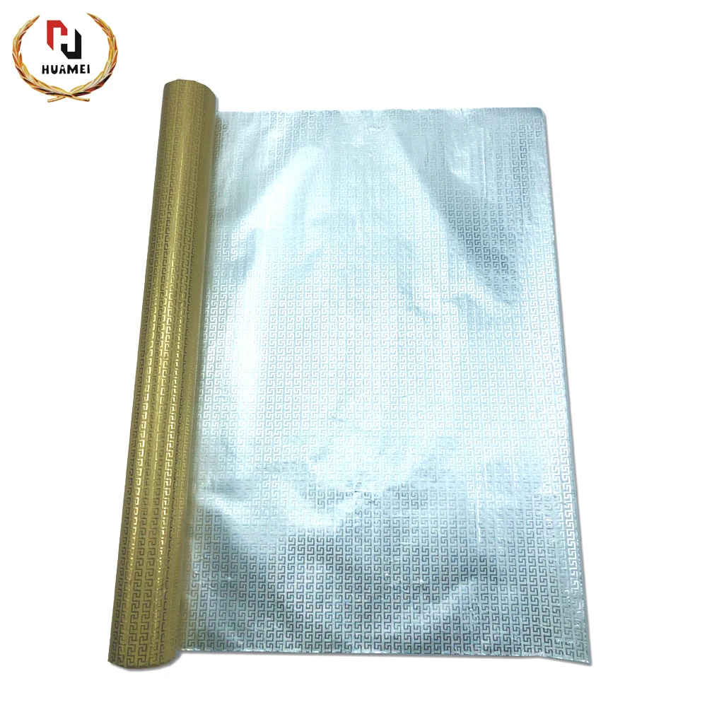 Bronze color embossed aluminum foil  paper chocolate paper candy aluminum foil / automatic wrapping paper for  Christmas party