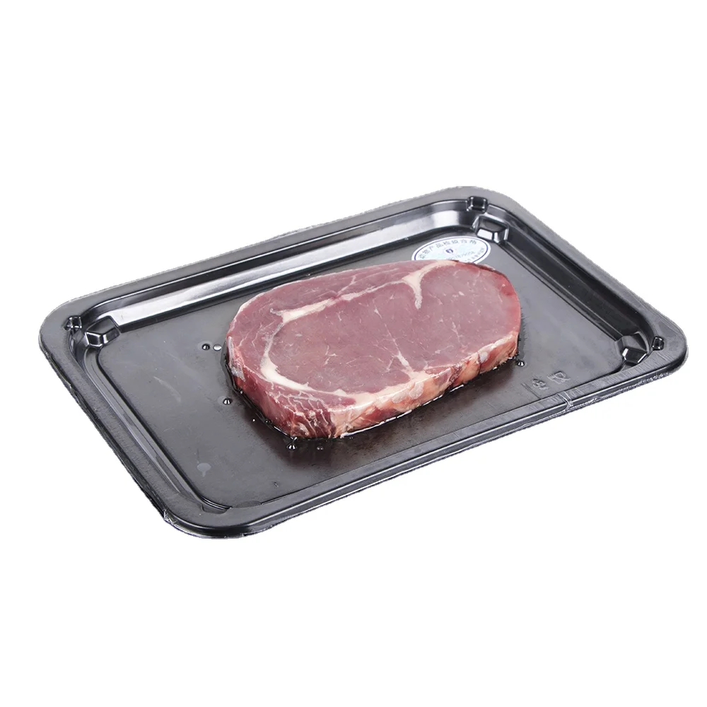 Adhesive Packaging Steak Vacuum  meat packing tray Seafood Plastic Pp pet Box tray