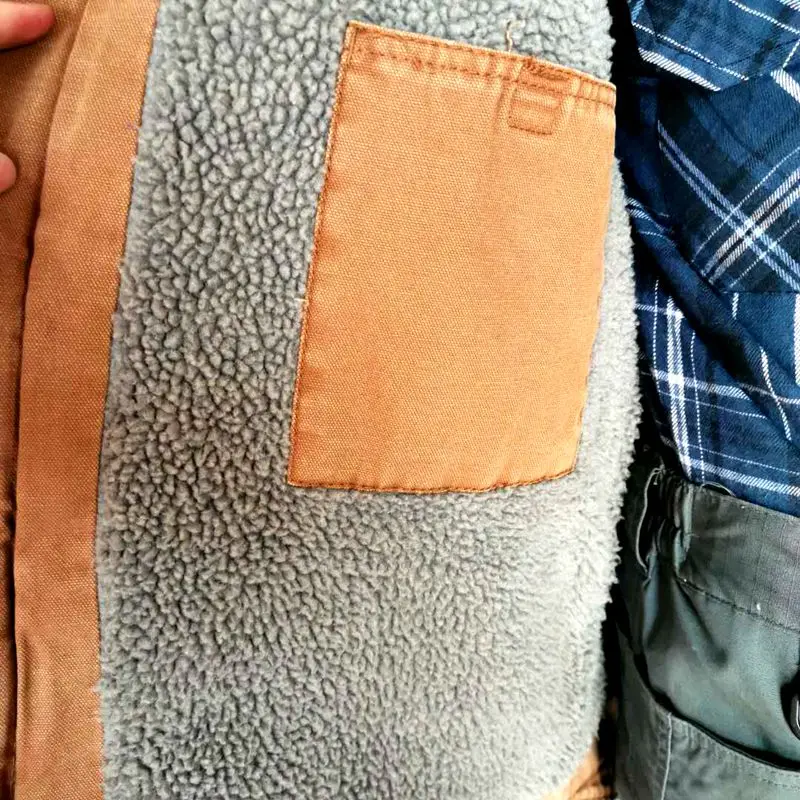 
Basic Workwear OEM Heavy Duty Winter Warm Men Cotton Canvas Fabric Cowboy Work Vest 