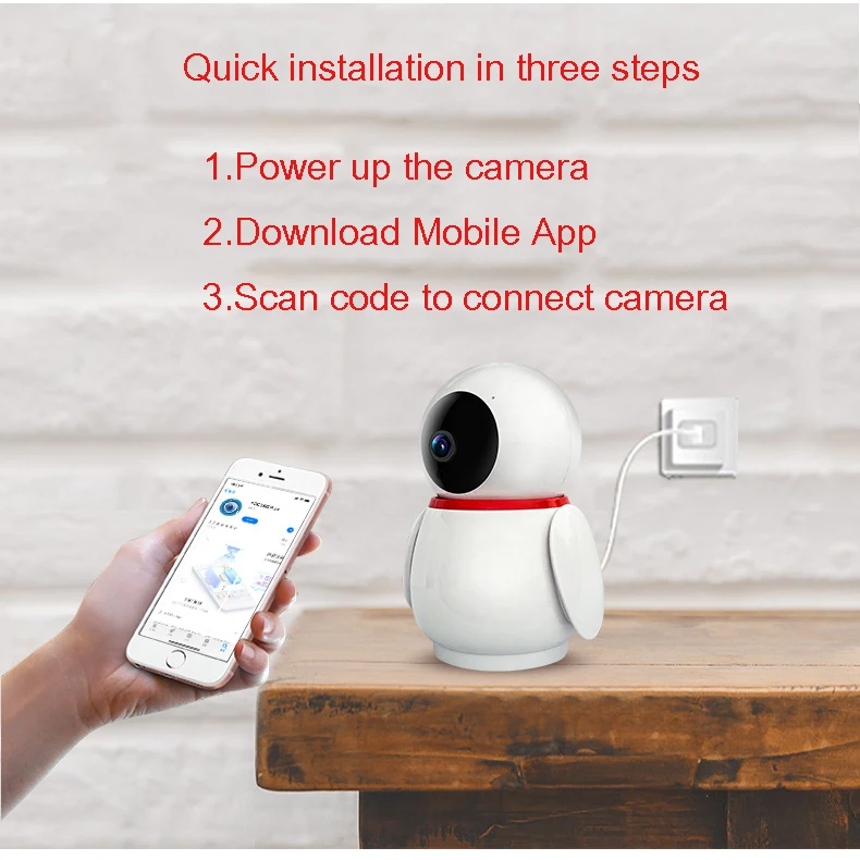 Penguin Cloud storage monitoring camera wireless mini ip Home Security 720p camera Supporting IOS Android