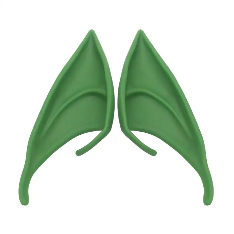 Halloween Latex 10cm 12cm Green Red Night Luminous Skin Elf Ears Cosplay