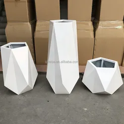 Highway Planting Trees Big Flower Planter Pot Large Flower Pot with stainless steel