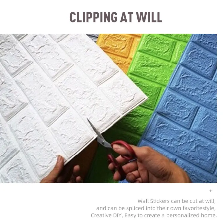 
3D Wallpaper Home Decoration Self Adhesive Wallpaper Sticker Brick Bedroom Wall Paper 