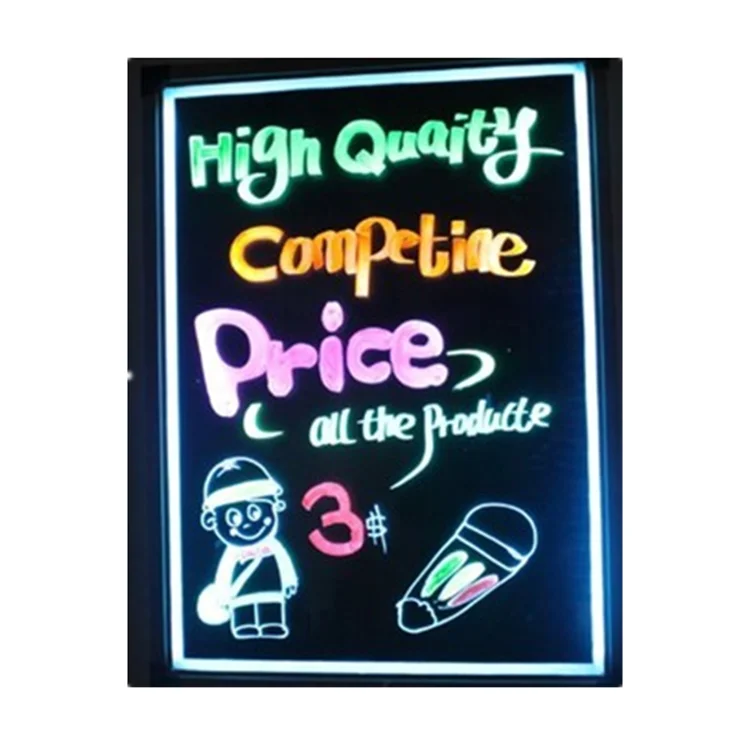 LED plug-in fluorescent electronic message flashing acrylic led writing board