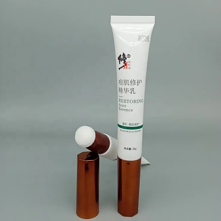 Wholesale 10ml 15ml 20ml plastic squeeze white PE tube empty soft Loose Powder make up tube