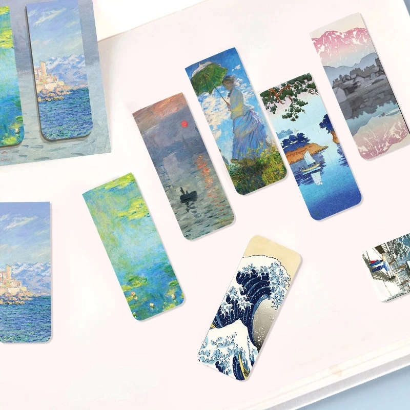 Custom Page Stationery Student Magnetic Bookmarks Van Gogh Literature Art DIY Books Clip