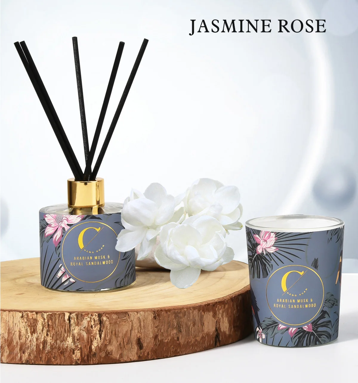 wholesale home decor aromatherapy fragrance oil Scented Candle aromatherapy gift box reed diffuser set gift set reed diffuser
