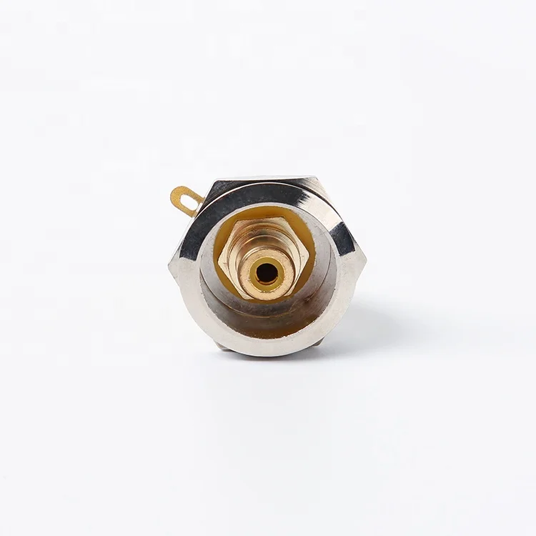 Hot Selling Round RCA audio socket mount copper handle adapter audio av connector