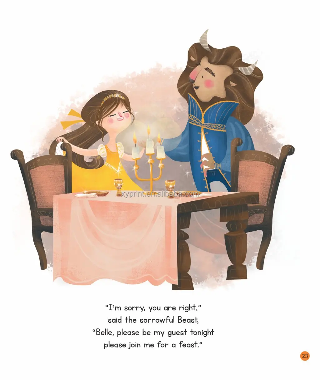 Wholesale Enchanting original  Children story Book  Beauty and the beast book