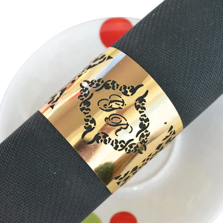 Wedding centerpieces laser cut custom paper filigree napkin rings