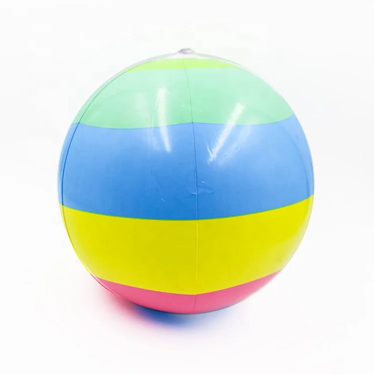 custom logo 16 inch inflatable ball hot selling multi colorful balloons holographic girls popping big pvc beach ball