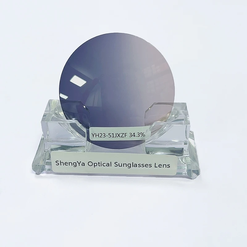 China Danyang CR39 1.49 SV tinted gradient color HMC Plano Sunglasses lenses Optical Resin optical lens factory