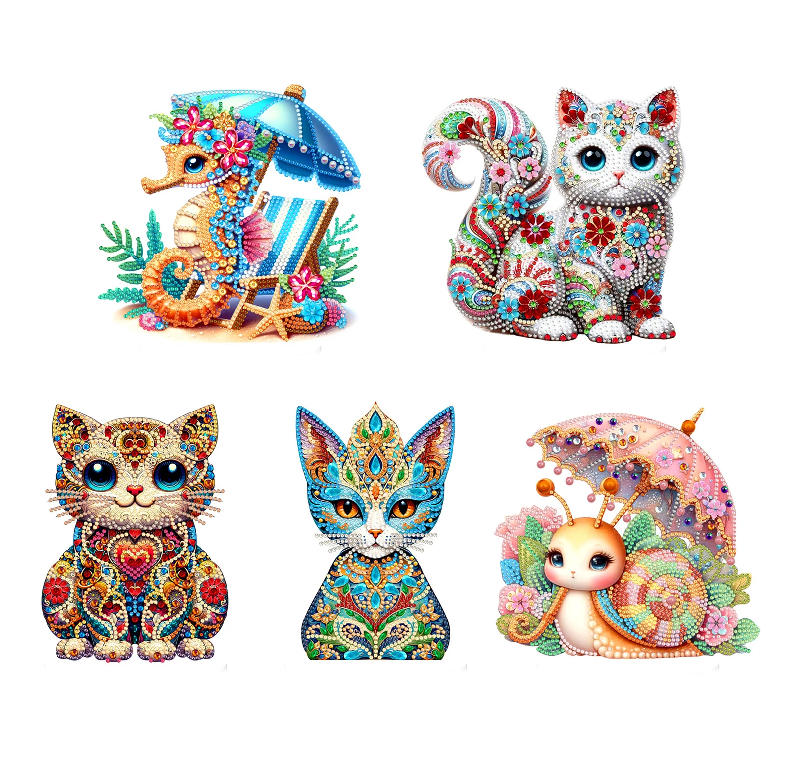 LS new creative DIY diamond painting summer seaside desk ornaments Desktop ornaments Diy kit