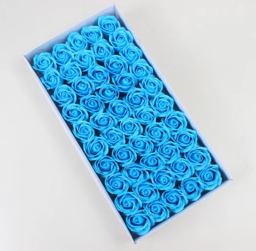 2020 Factory Price 50pcs/box Soap Rose Artificial Decorative Flower Rose Head