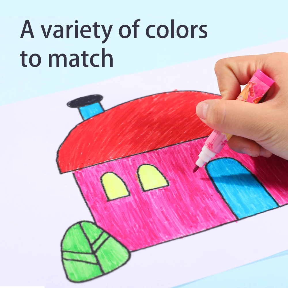 2024 New Style 54Pcs Watercolor Pen Stationery Gift Box Kids Stationery Set Art Painting Kit