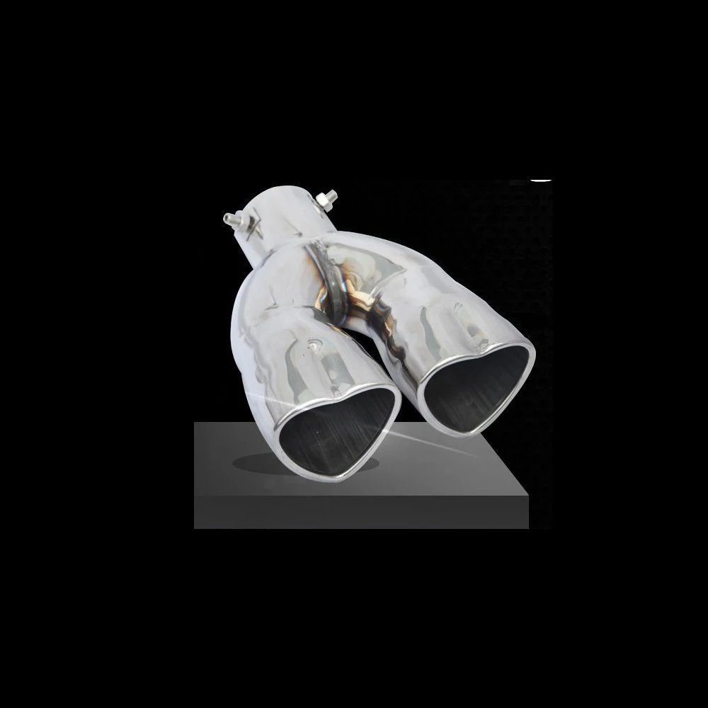 Heart Style Double Row Universal car sound whistle muffler exhaust pipe