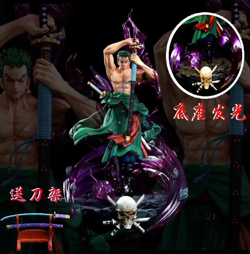 44CM One Pieced Blood fighting Roronoa Zoro lighting GK figure PCV Anime Model Action Adult Toys Collection Doll Gifts #28