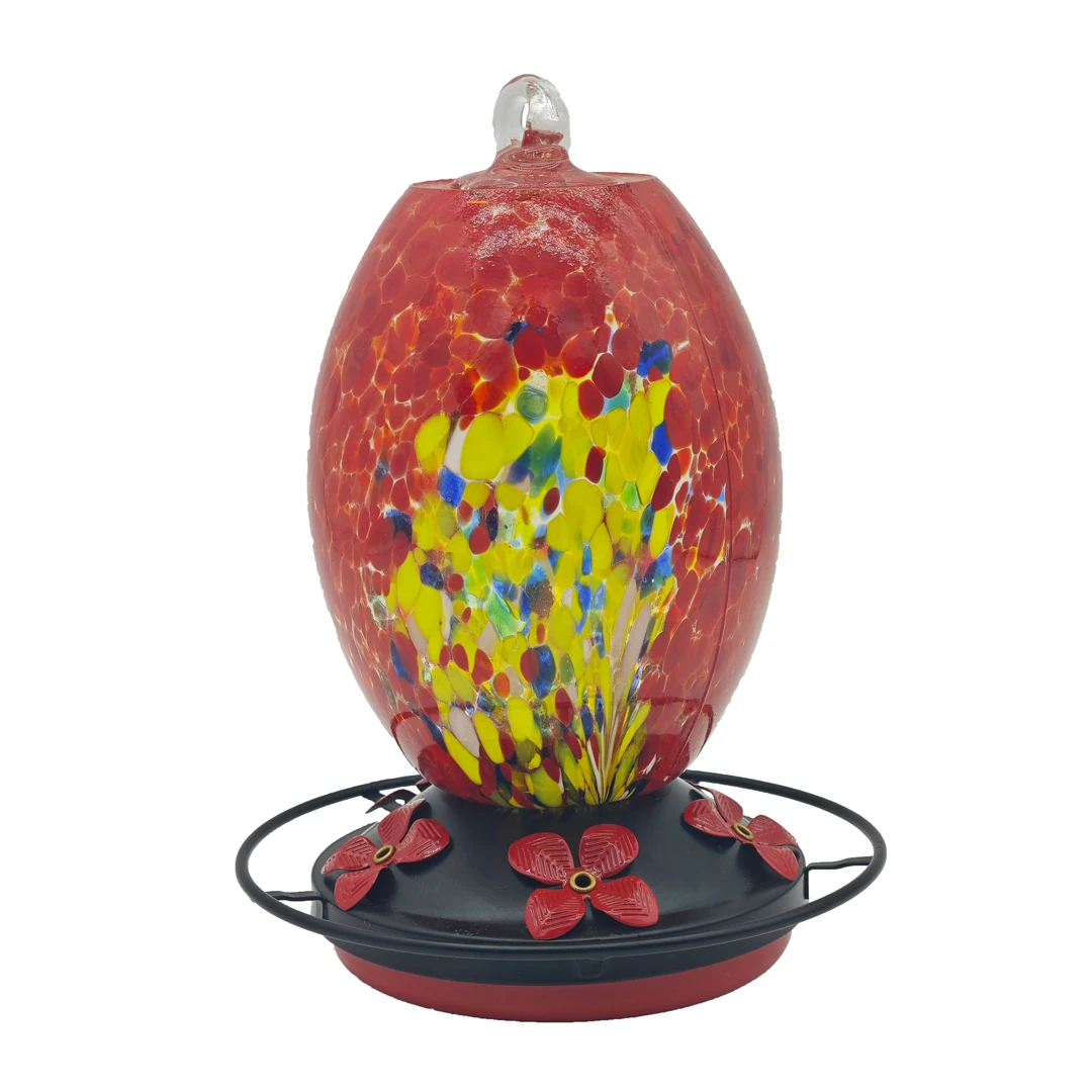 The Newest garden Glass humming Bird food feeder Pet Birds Water Feeder