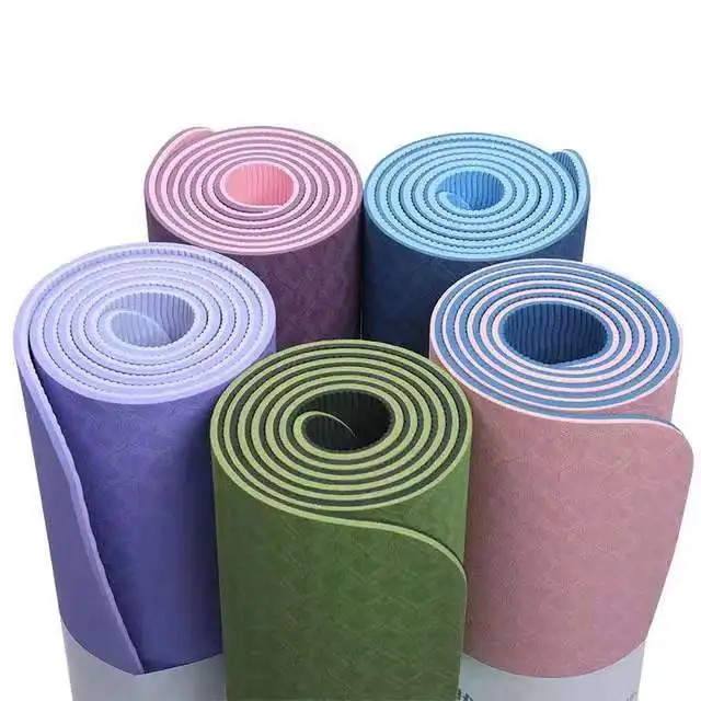Wholesale Gymnastics Equipment Custom Print Logo Fitness Eco Friendly TPE Yoga Mat
