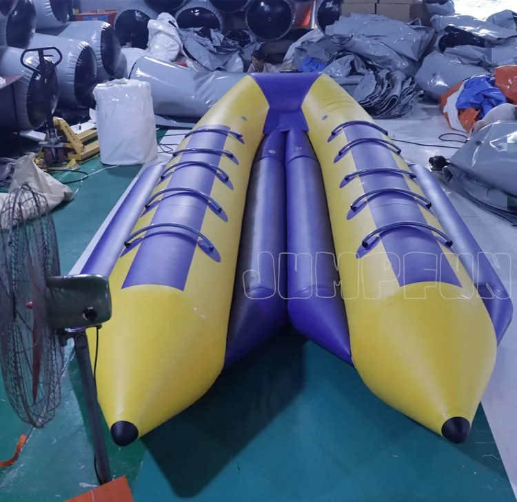 2024 adults double lane banana boat 10 passenger inflatable two lane boat 10 seats catamaran boat