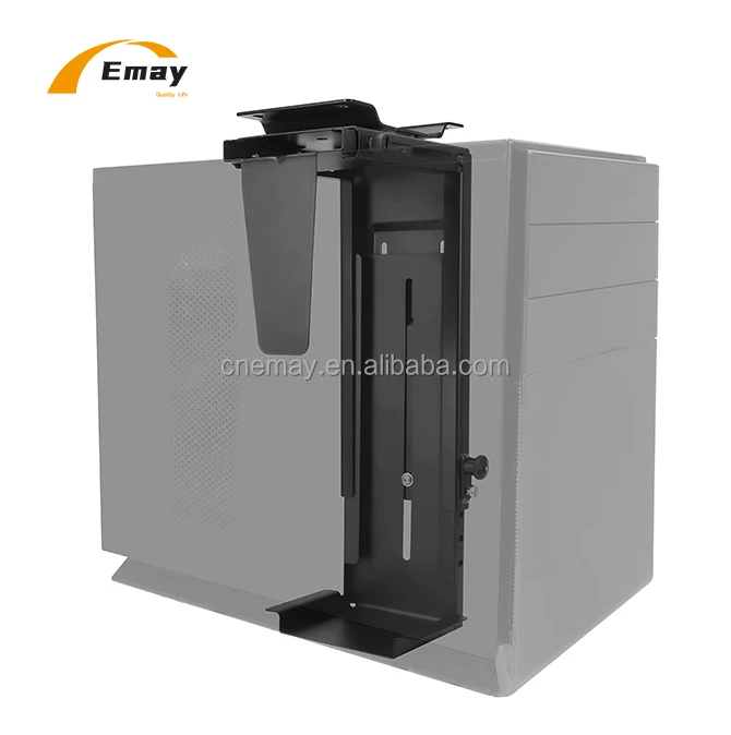 360 Free Rotating Metal CPU Holder Stand  Under Desk Electric Standing Desk Accessories Adjustable Height Computer Host Support