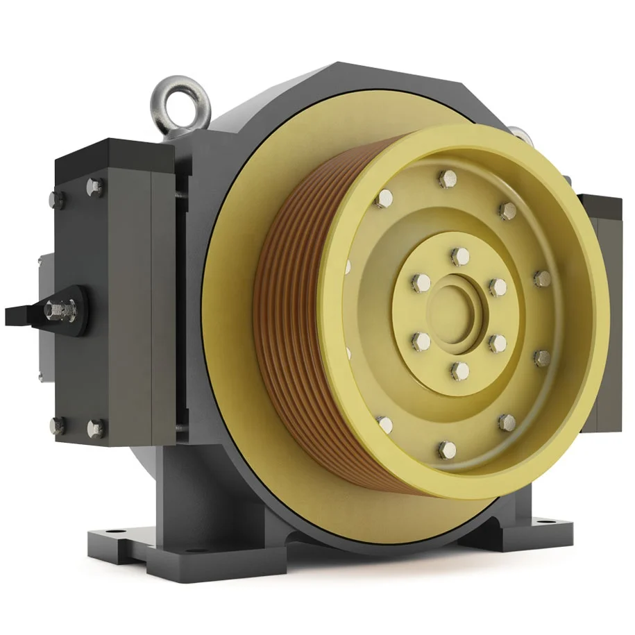 Permanent magnet synchronous elevator traction machine