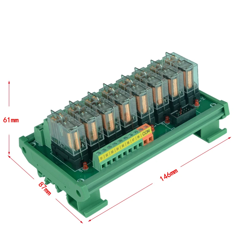 G2R-2 8 Channel Relay Module 2NO 2NC Electronic DPDT Switch Relay 12V NPN