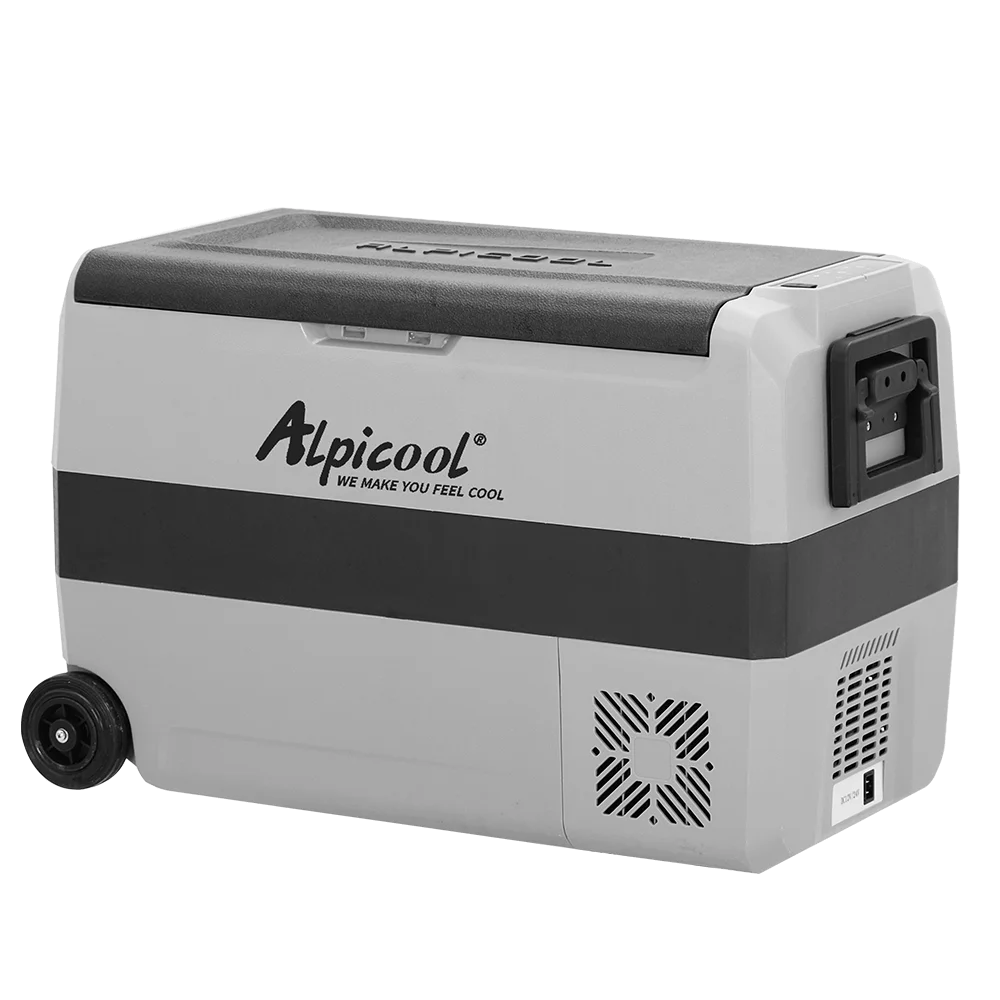 Alpicool T50 electronic 12 Volt dc compressor Camping Fridge Freezer Portable Wheels and Handle car refrigerator for car