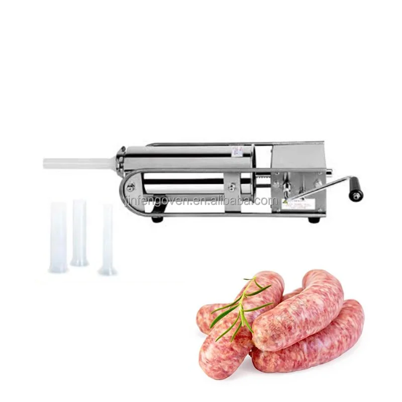 Home Kitchen Used Manual Sausage Stuffer/ 7L Stainless Steel Lie Top Sausage Filler