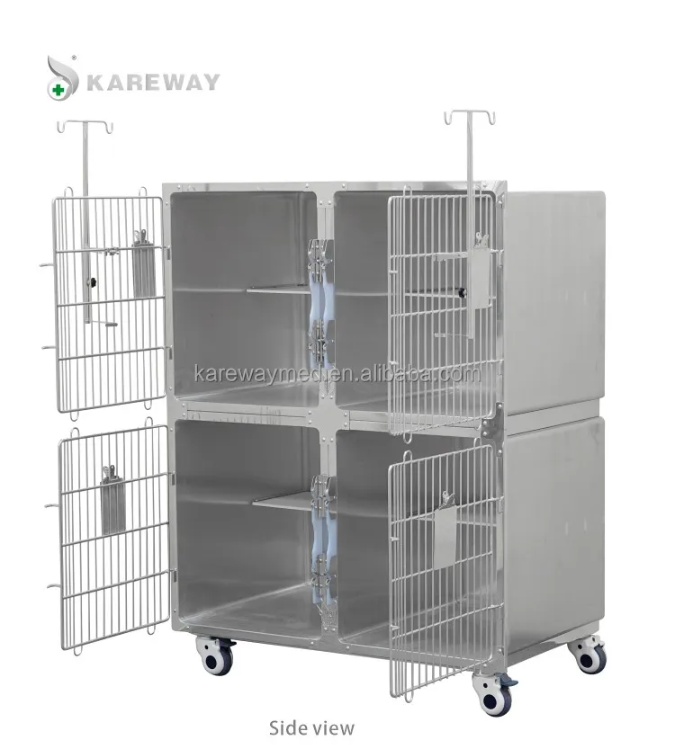 Factory Price China Kareway New Design Commercial 4 Units Deluxe Pet Display Cages