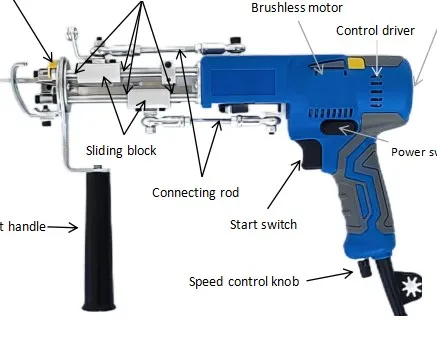 AK-V Electric tufting machine 2 in 1 Carpet Weaving Machine hand tufting gun cut pile rug carpet hand tufted gun for rug carpet