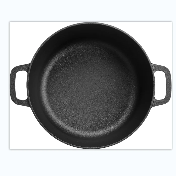 Pre-Seasoned Cast Iron Dutch Oven Pot with Lid and Dual Handles