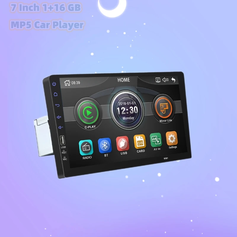 Lower Price 7' 1DIN 1+16 GB FM USB 800*480 Rear-view Camera Multimedia Android 10.0 Radio Player