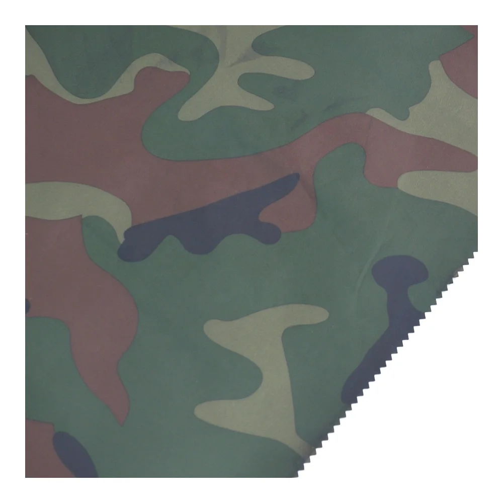 210T Poly Taffeta With Printed Windproof Waterproof Greta Tree Print Camouflage Fabric For Workwear