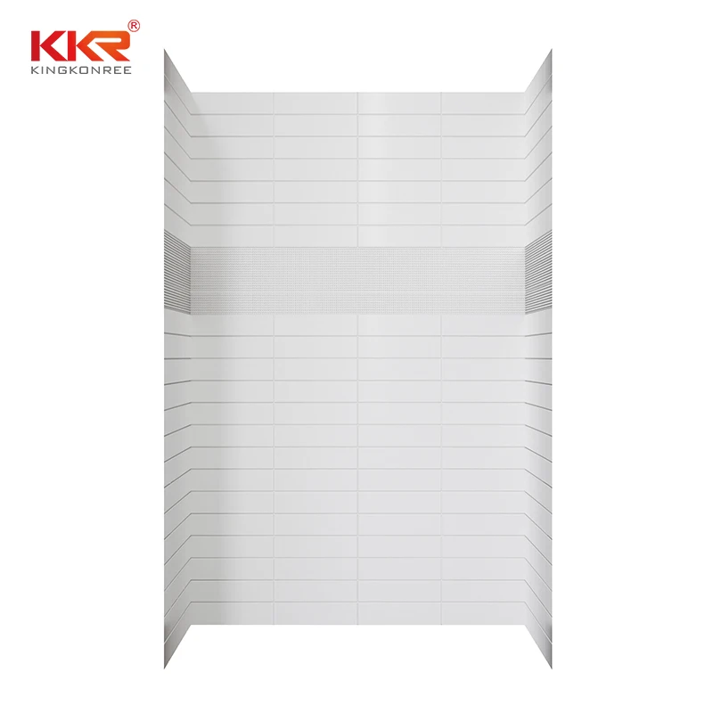 Акриловая белая ванная душевая стеновая панель Водонепроницаемая твердая поверхность