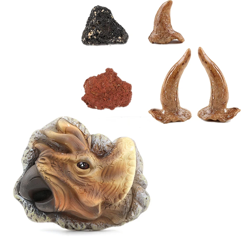 QS Popular STEM Science DIY Archaeology Excavation T-rex Animal Dinosaur Fossil Archaeological Digging Kit Toys For Kids 8-10