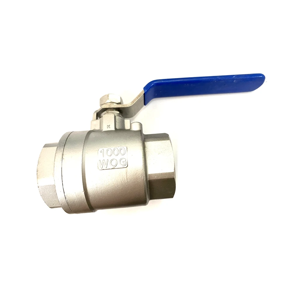 Hydraulic NPT threaded 2pcs stainless steel ball valve for water