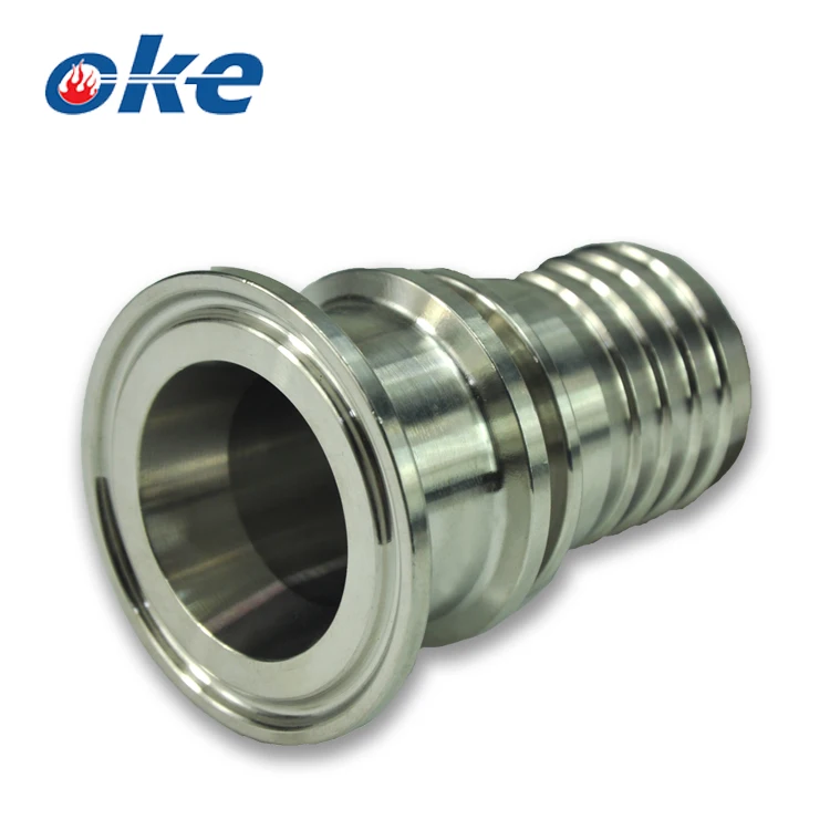 Okefire Food Grade Stainless Steel Rigid Sanitary Male Thread Pipe Coupling