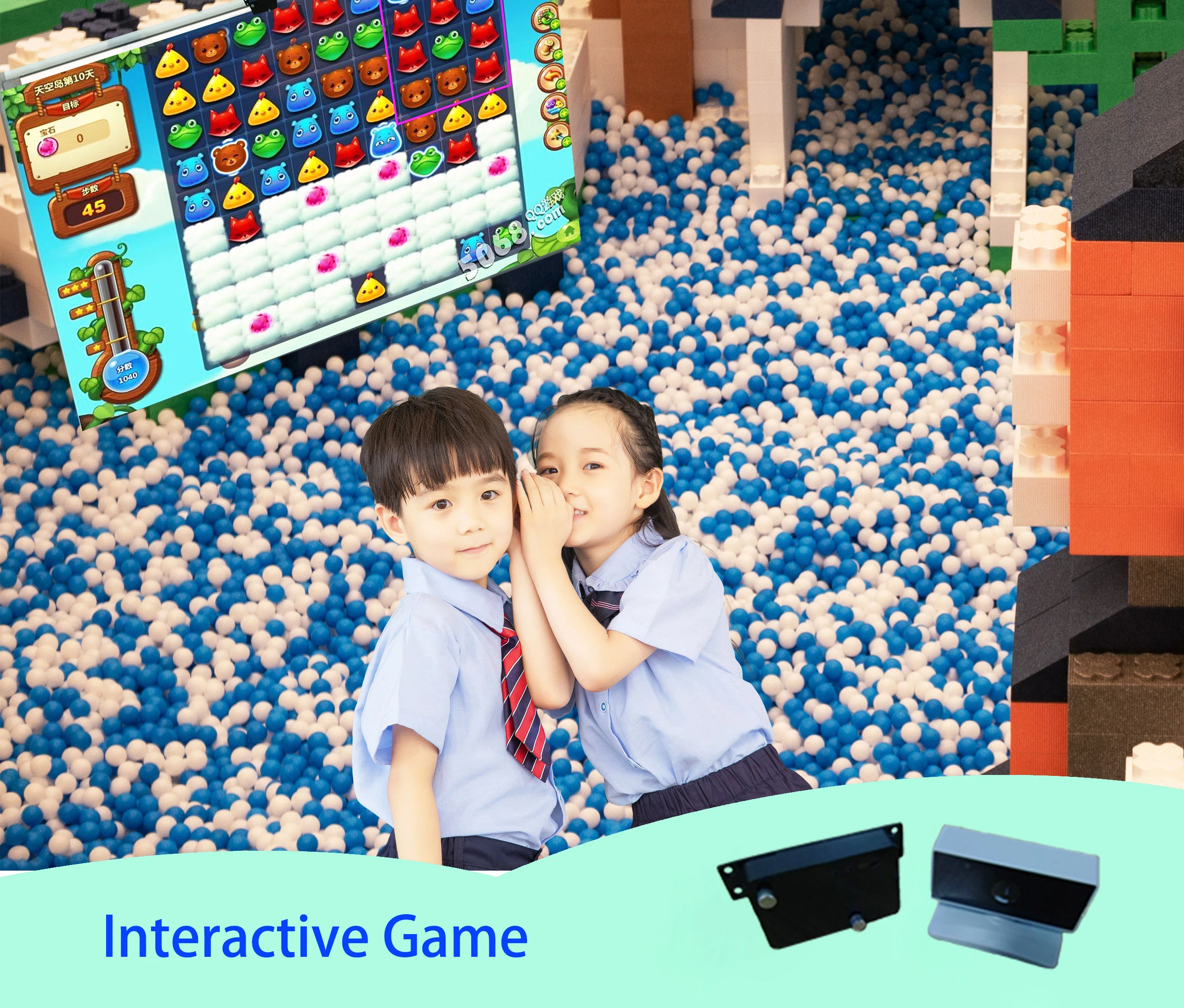 WEDIDIT for  Indoor 3D interactive projection wall console holographic projection shooting game for children/adults/universal